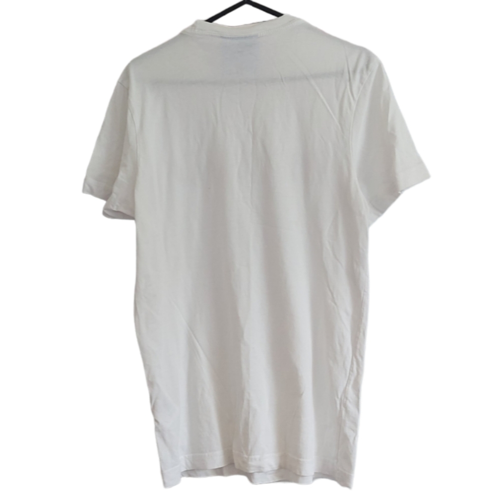 Adidas Mens White Graphic T-Shirt Top Size XS Spellout Aztec Pattern Logo Print - Picture 3 of 6